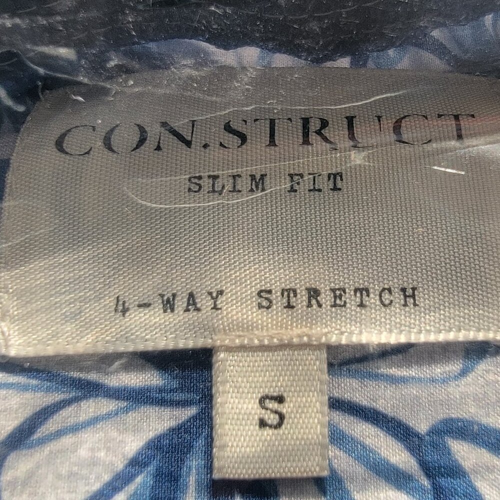 NWT Con.struct Shirt Short Sleeve Button Down Shirt - Size S, Blue Floral - Picture 8 of 9